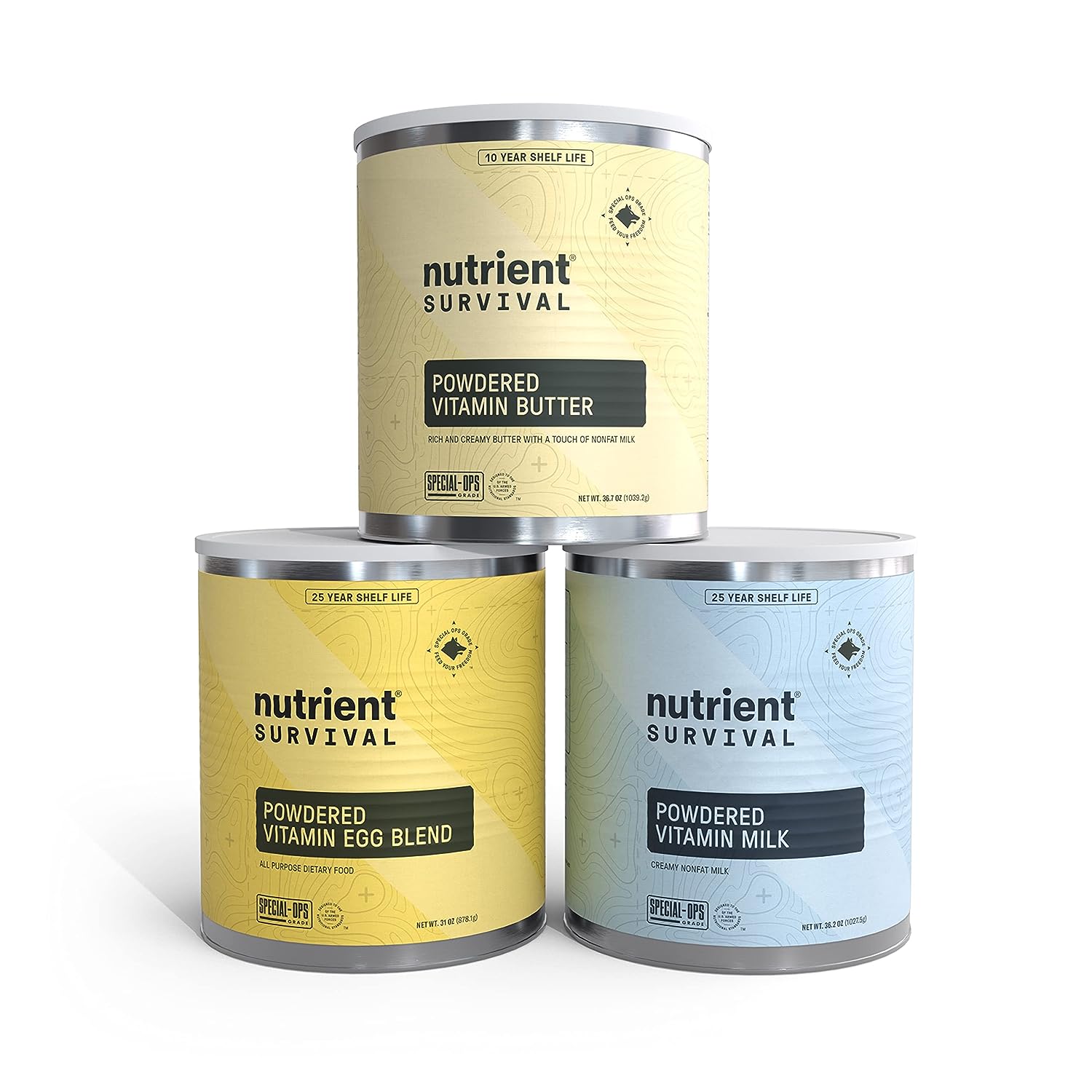251026033550722_1 Nutrient Survival Essentials Vitamin Powdered Milk,Vitamin Butter Powder, Powdered Eggs Blend, Freeze Dried Prepper Supplies & Emergency Food Supply, Shelf Stable Up to 25 Years - Image 1